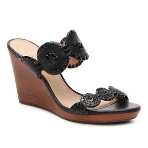 Jack Rogers Luccia Wedge Black - Size 7